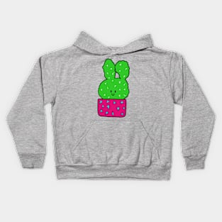 Cute Cactus Design #1: The Smiling Bunny Cactus Kids Hoodie